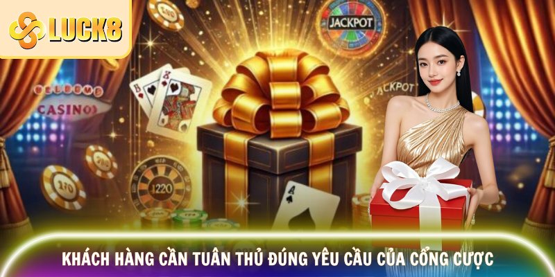 Khách hàng cần tuân thủ đúng yêu cầu của cổng cược